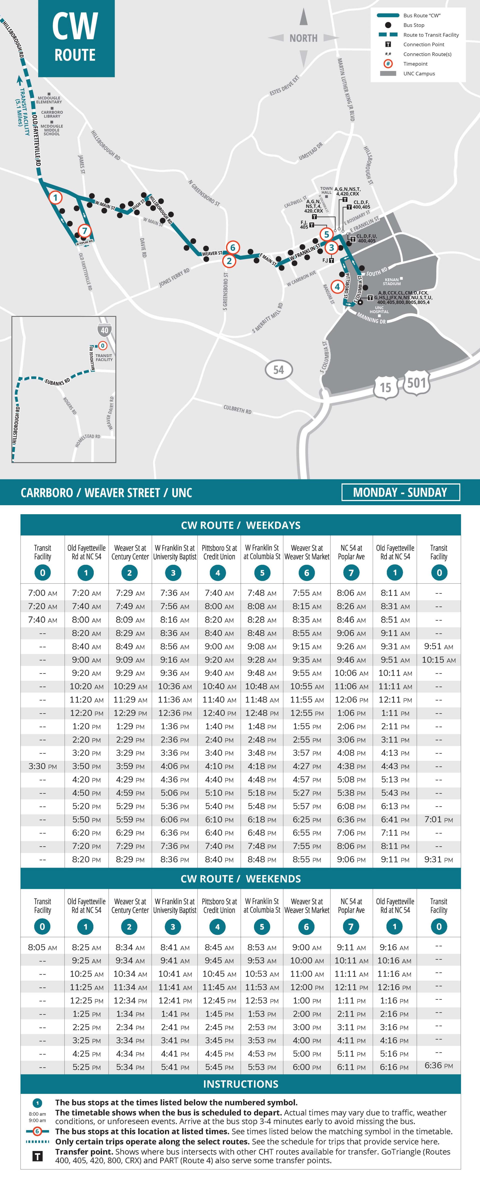 August Transit Service Improvements Town Of Chapel Hill Nc