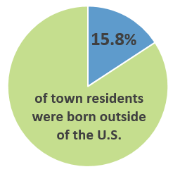 Town Population Pie Chart 2019