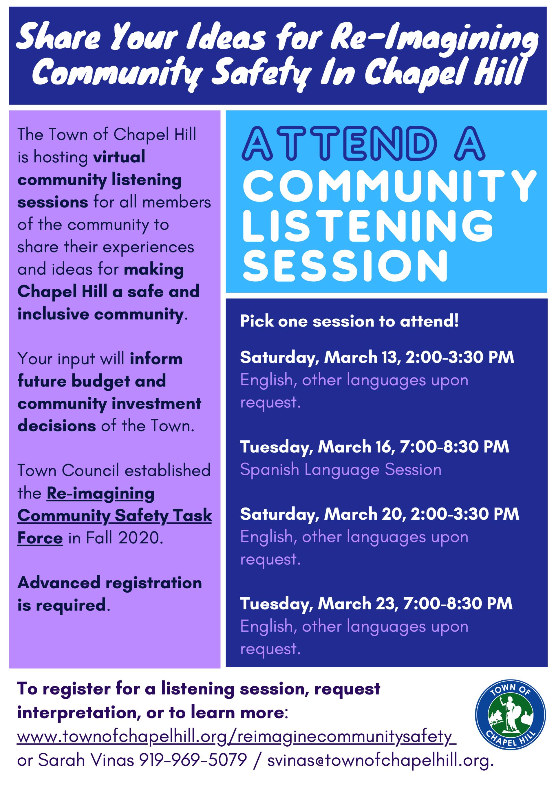 Community Listening Sessions