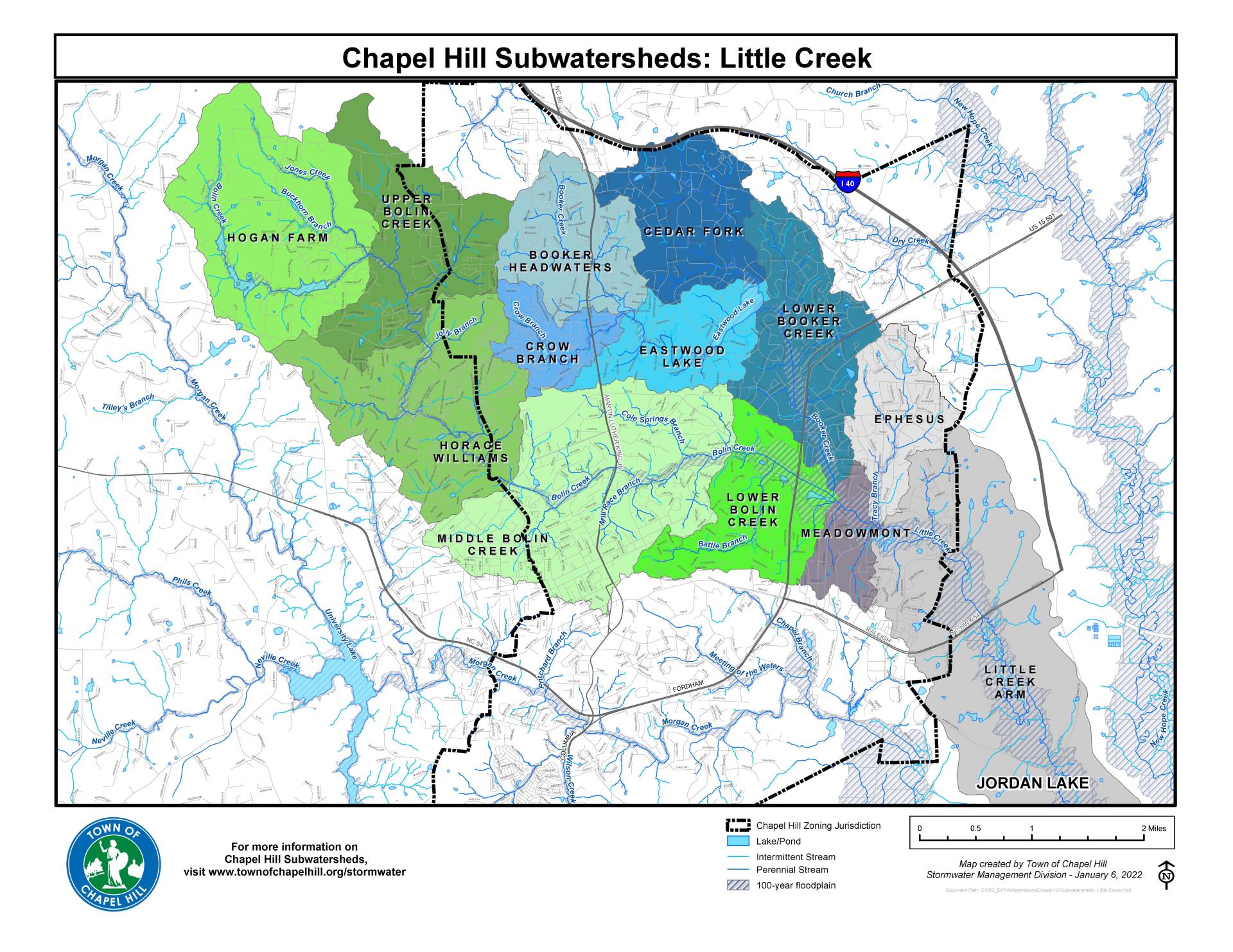 Chapel Hill Subwatersheds - Little Creek