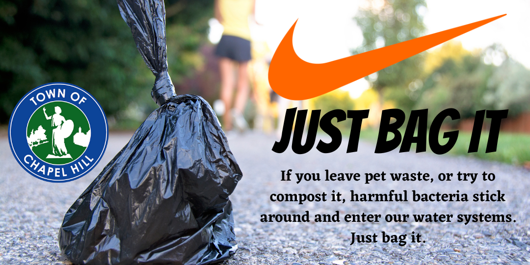 Just bag it. If you leave pet waste, or try to compost it, harmful bacteria stick around and enter our water systems.