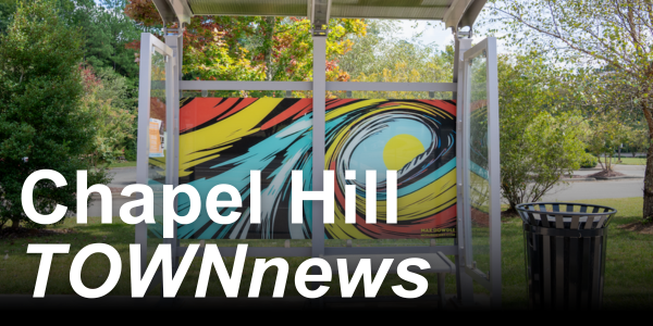 Chapel Hill TOWNnews over bus shelter art