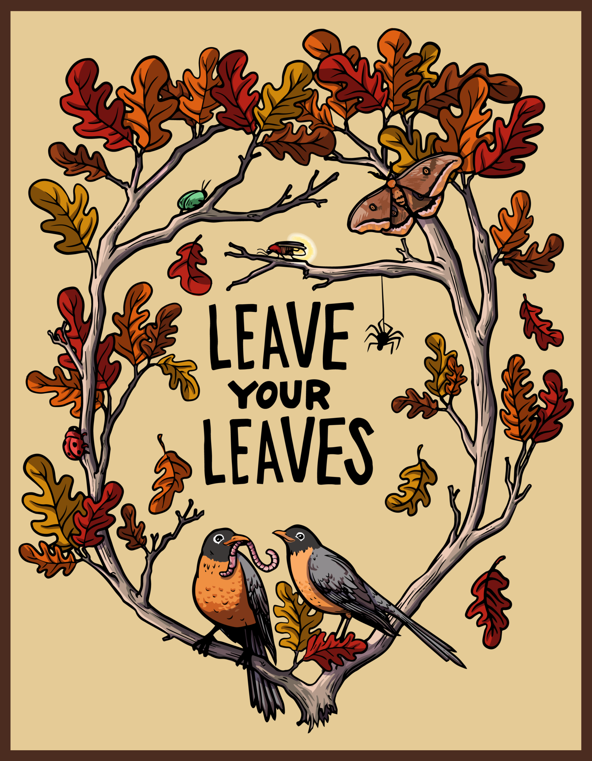 "Leave Your Leaves" Illustration by Alice Holleman