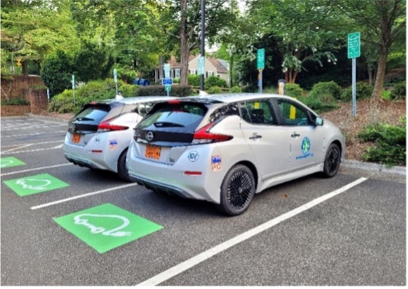 EVs charging at Town Hall