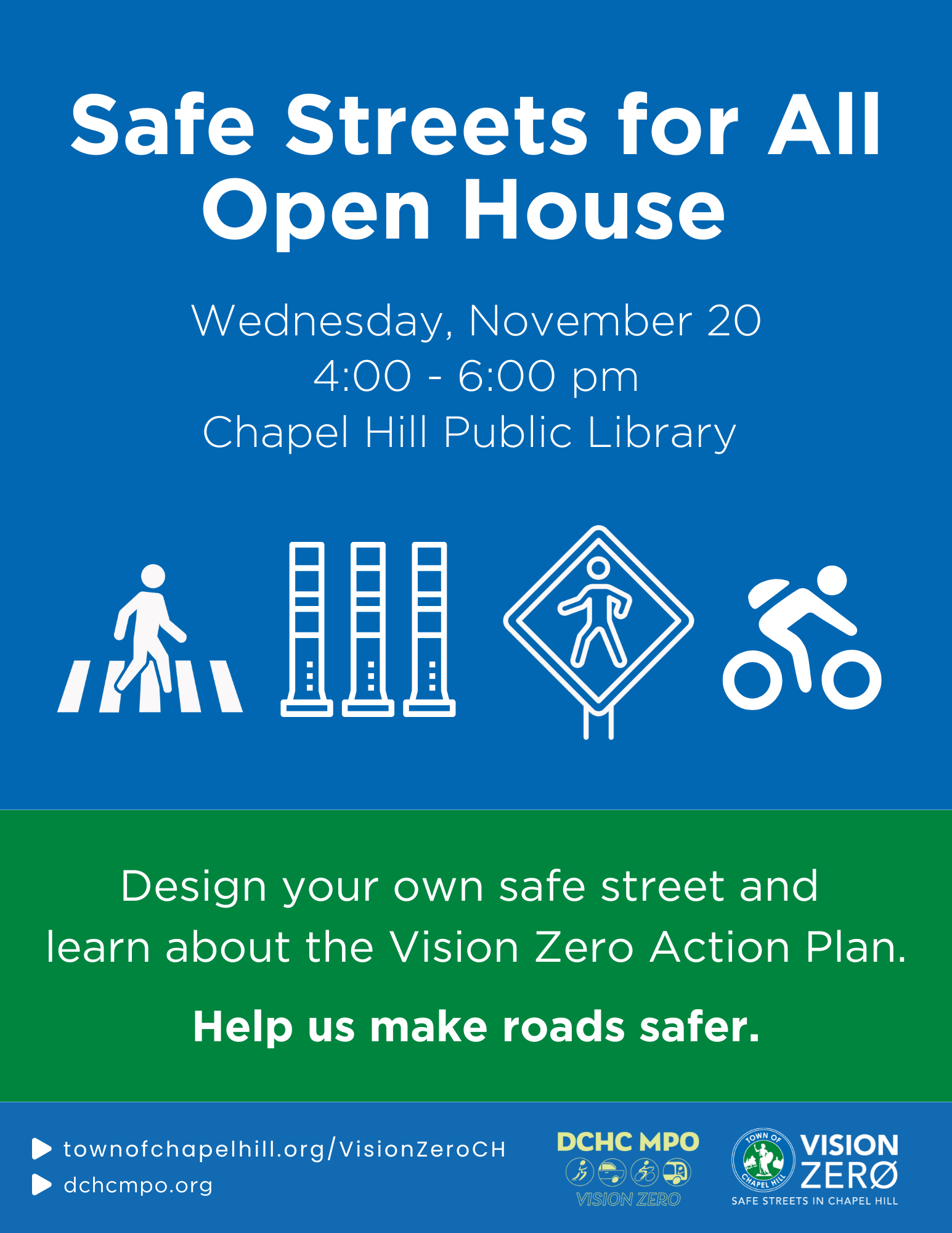 Safe Streets for All Open House flyer