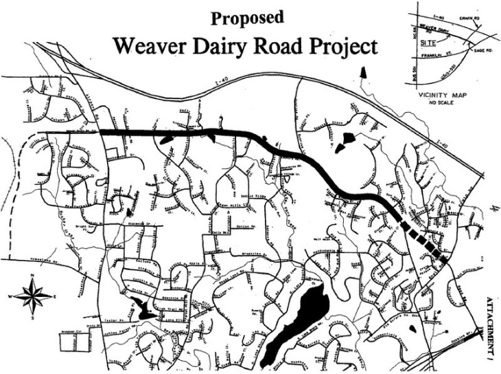 Weaver Dairy Road Project map